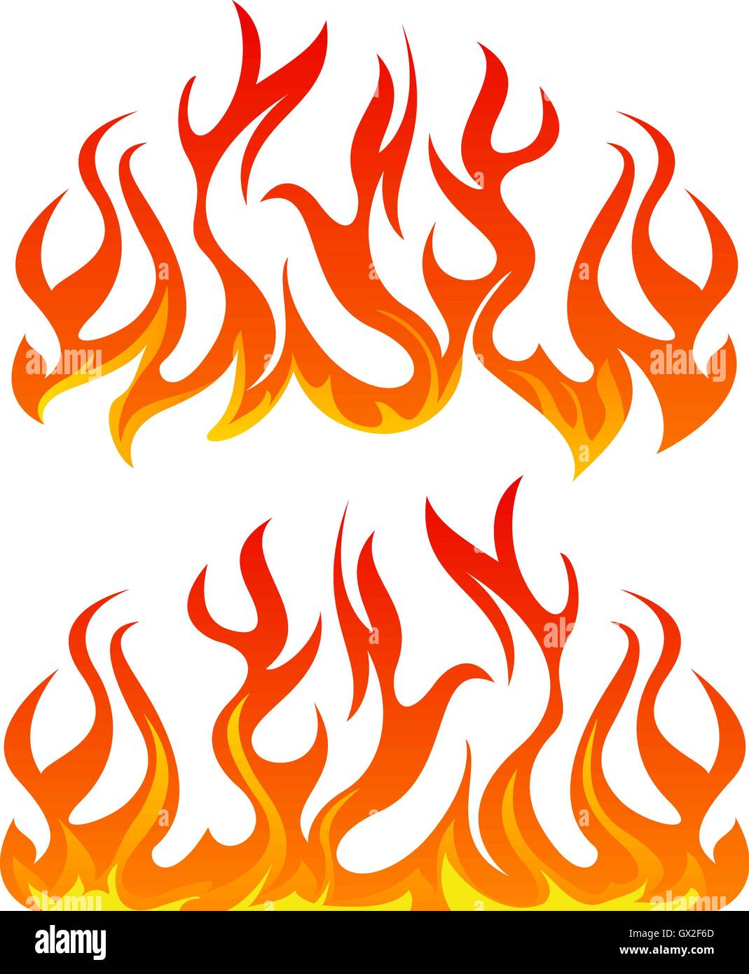 Fire flames icon set hi-res stock photography and images - Alamy