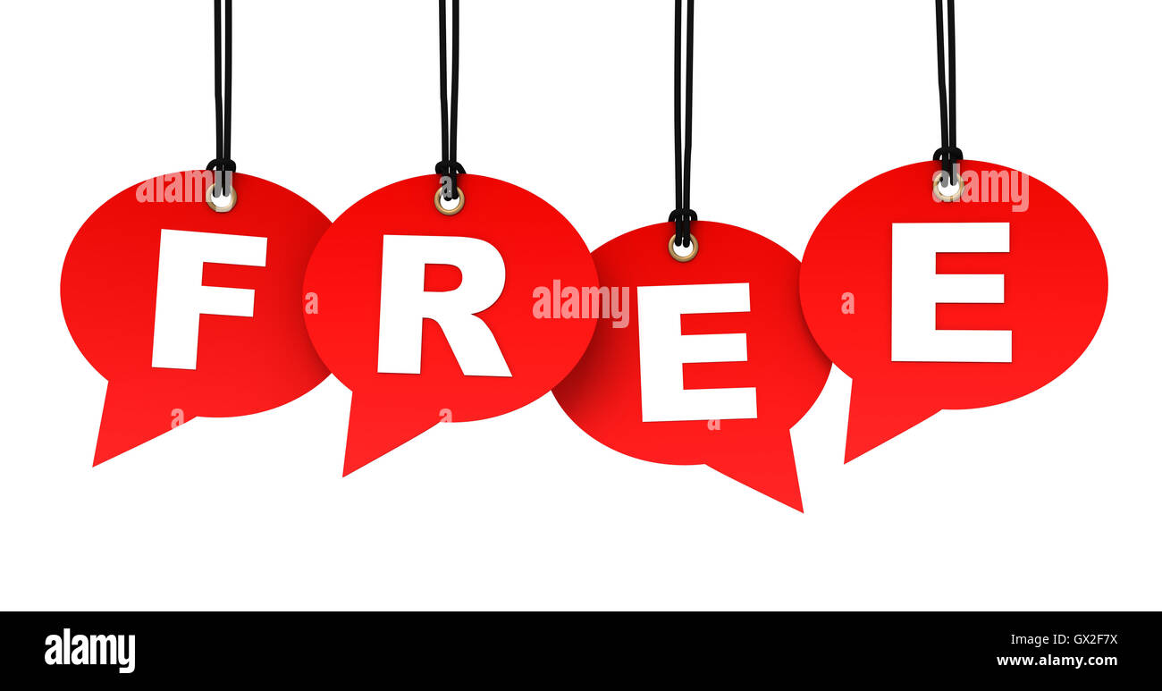 free hanging note concept 3d illustration Stock Photo - Alamy