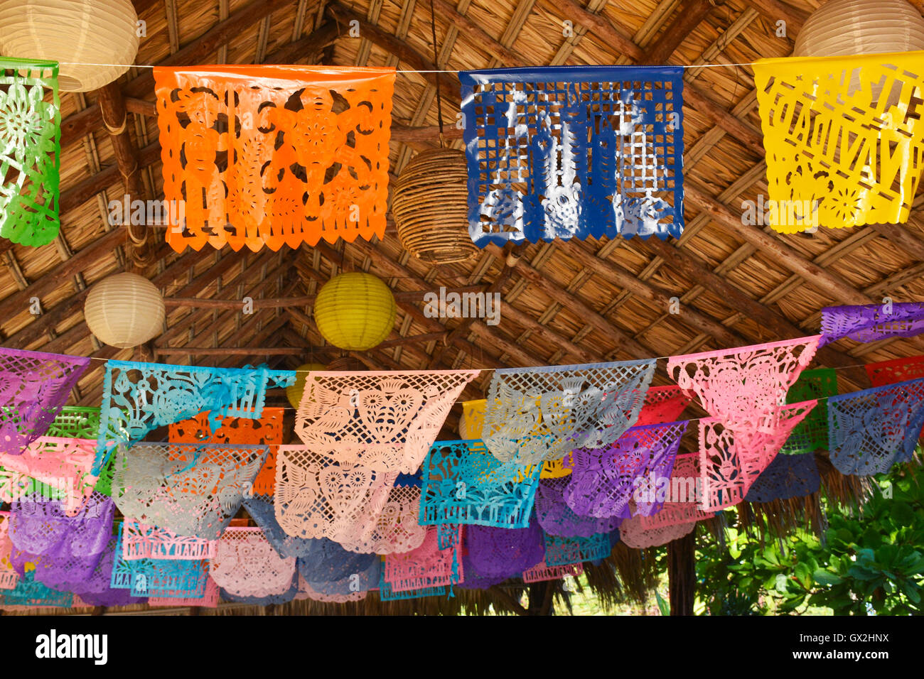 Mexican Paper Banners For Celebrations Or Holidays Stock Photo Alamy Mexican paper banners for celebrations or holidays stock photo alamy