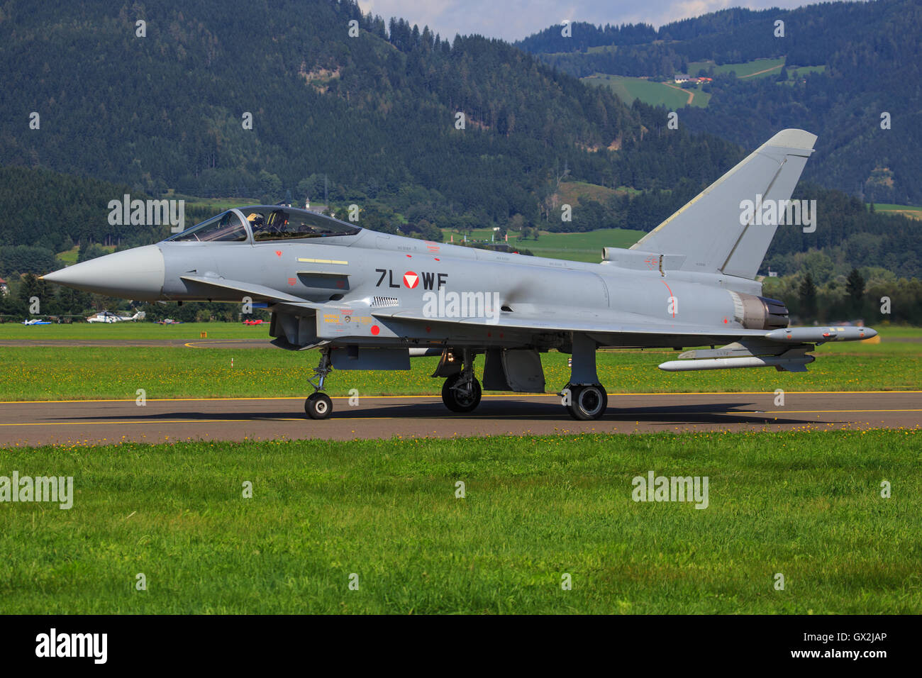 Typhoon Eurofighter at Airpower in Zeltweg, Austria Stock Photo