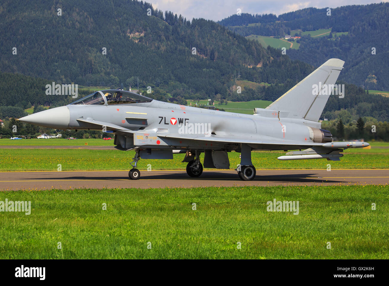 Typhoon Eurofighter at Airpower in Zeltweg, Austria Stock Photo