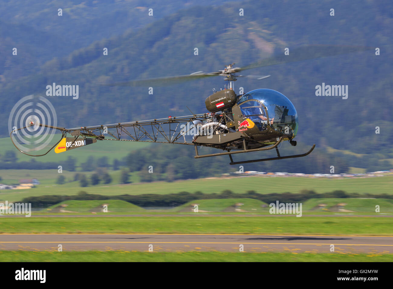 Bell 47 helicopter at Airpower in Zeltweg, Austria Stock Photo