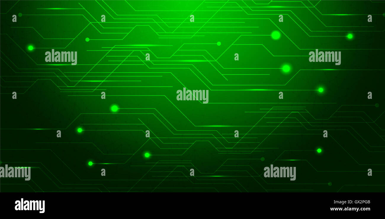 Green Background abstract with lighting lines digital concept Stock ...