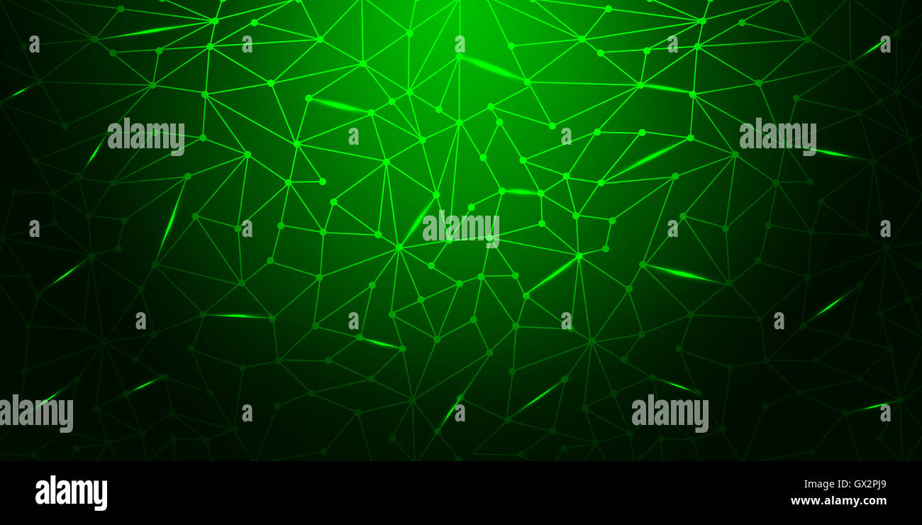 Green Background abstract with lighting lines digital concept Stock ...