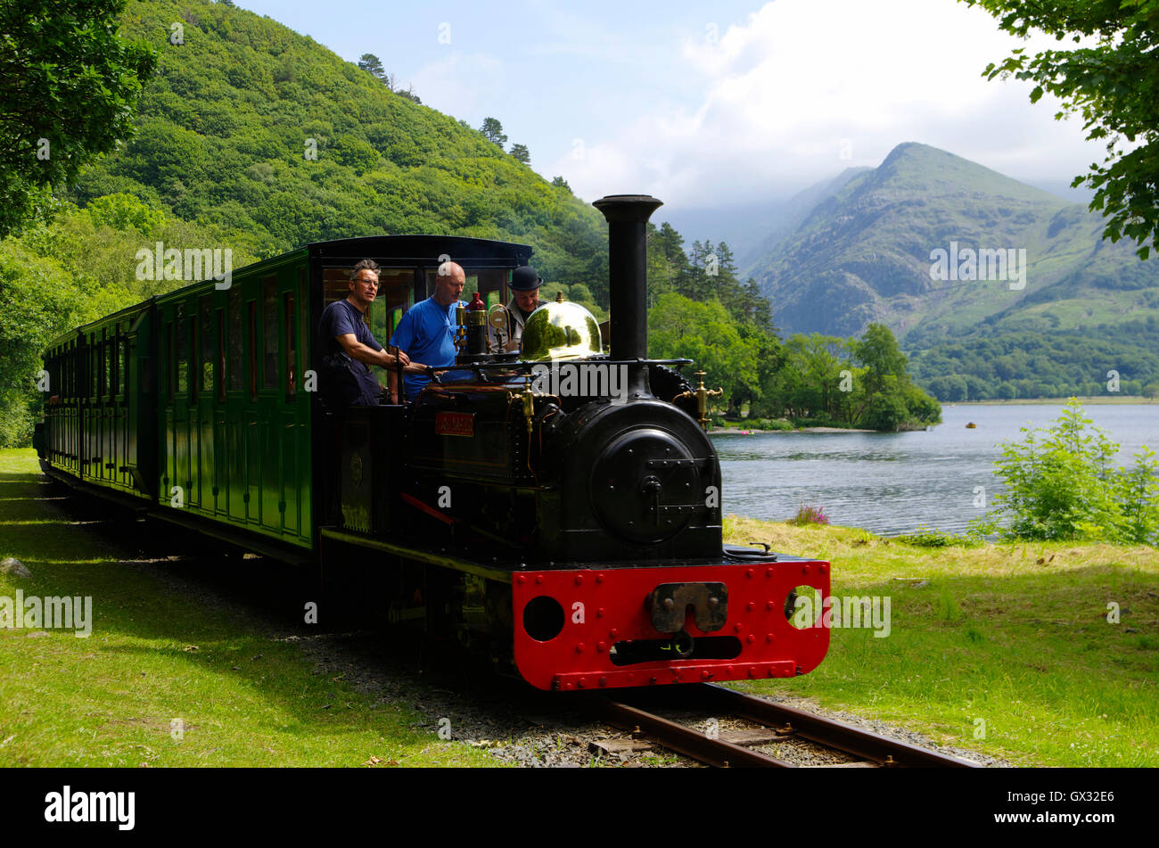 Llanberis Lake Railway, Snowdonia, Wales, Stock Photo