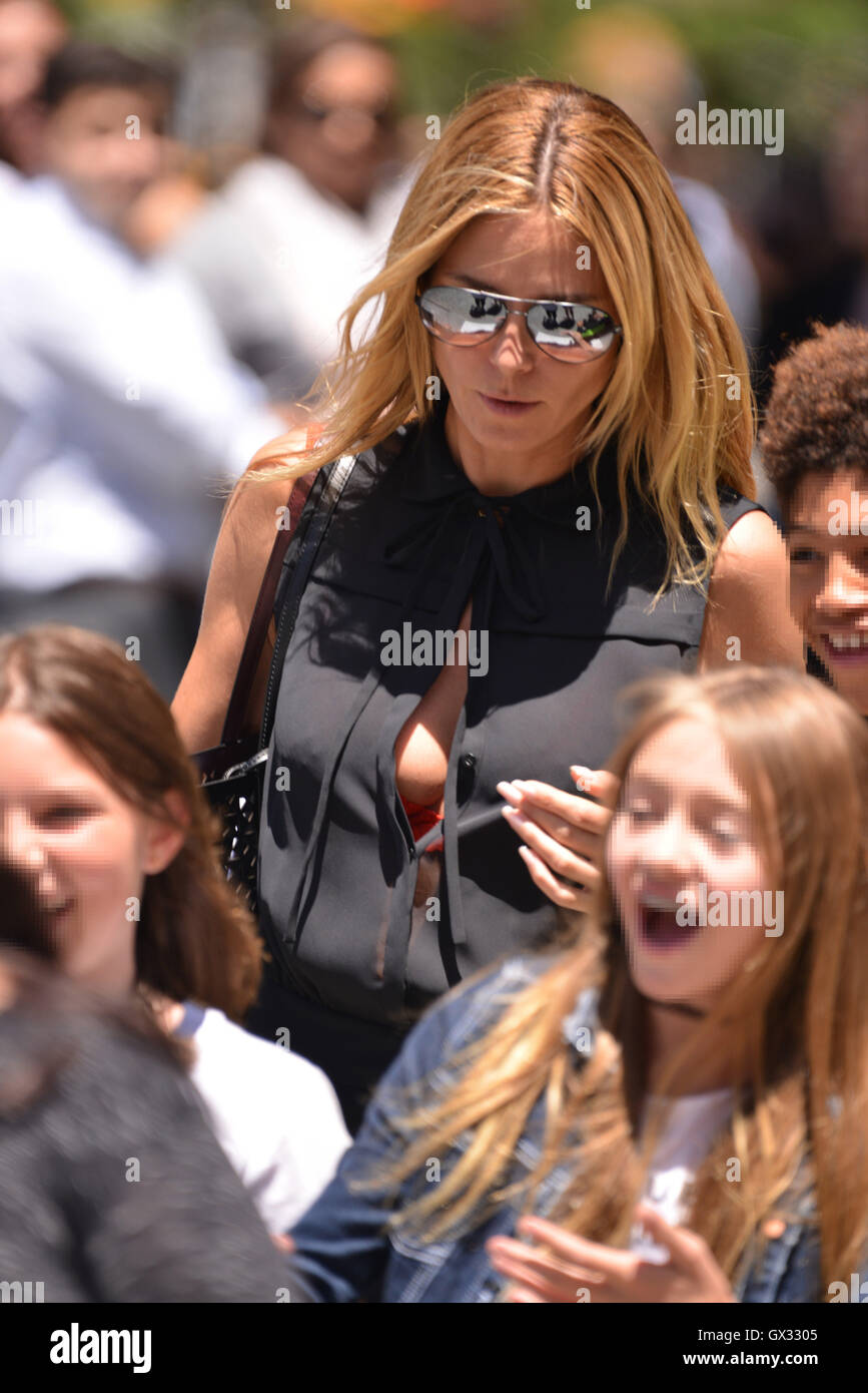 Heidi Klum goes out with her children on a sunny summer day in New York City  Featuring: Heidi Klum, Helene Boshoven Samuel, Henry Günther Ademola Dashtu Samuel Where: New York City, New York, United States When: 15 Jun 2016 Stock Photo