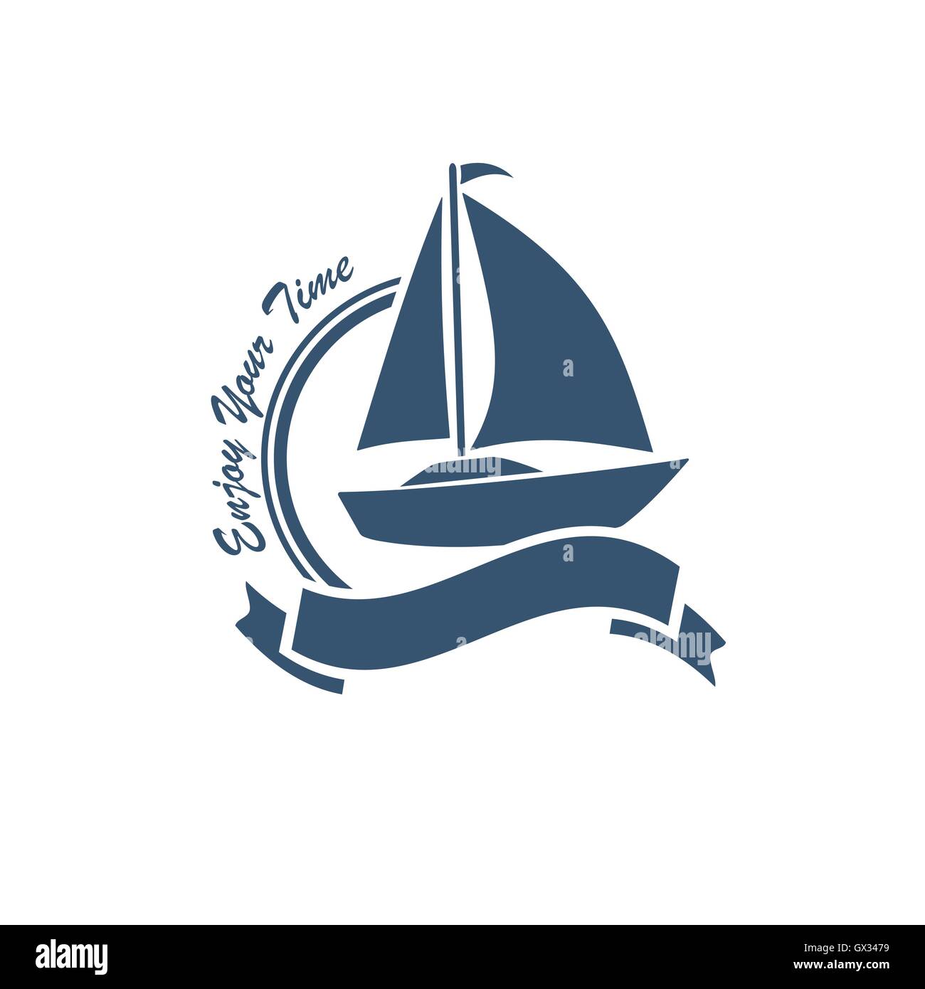 yacht symbol vector emblem illustration Stock Vector Image & Art - Alamy