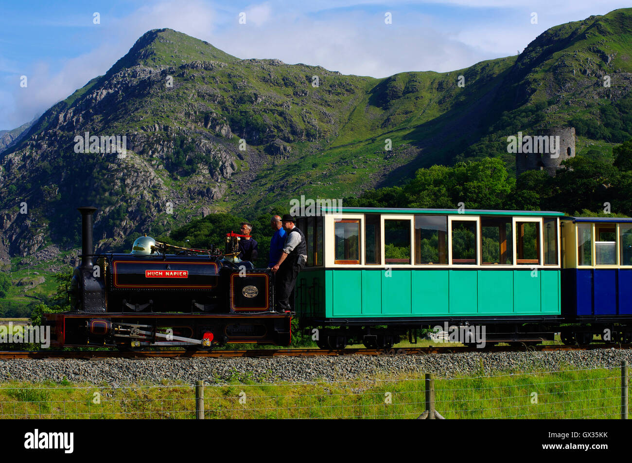 Llanberis Lake Railway, Snowdonia, Wales, Stock Photo