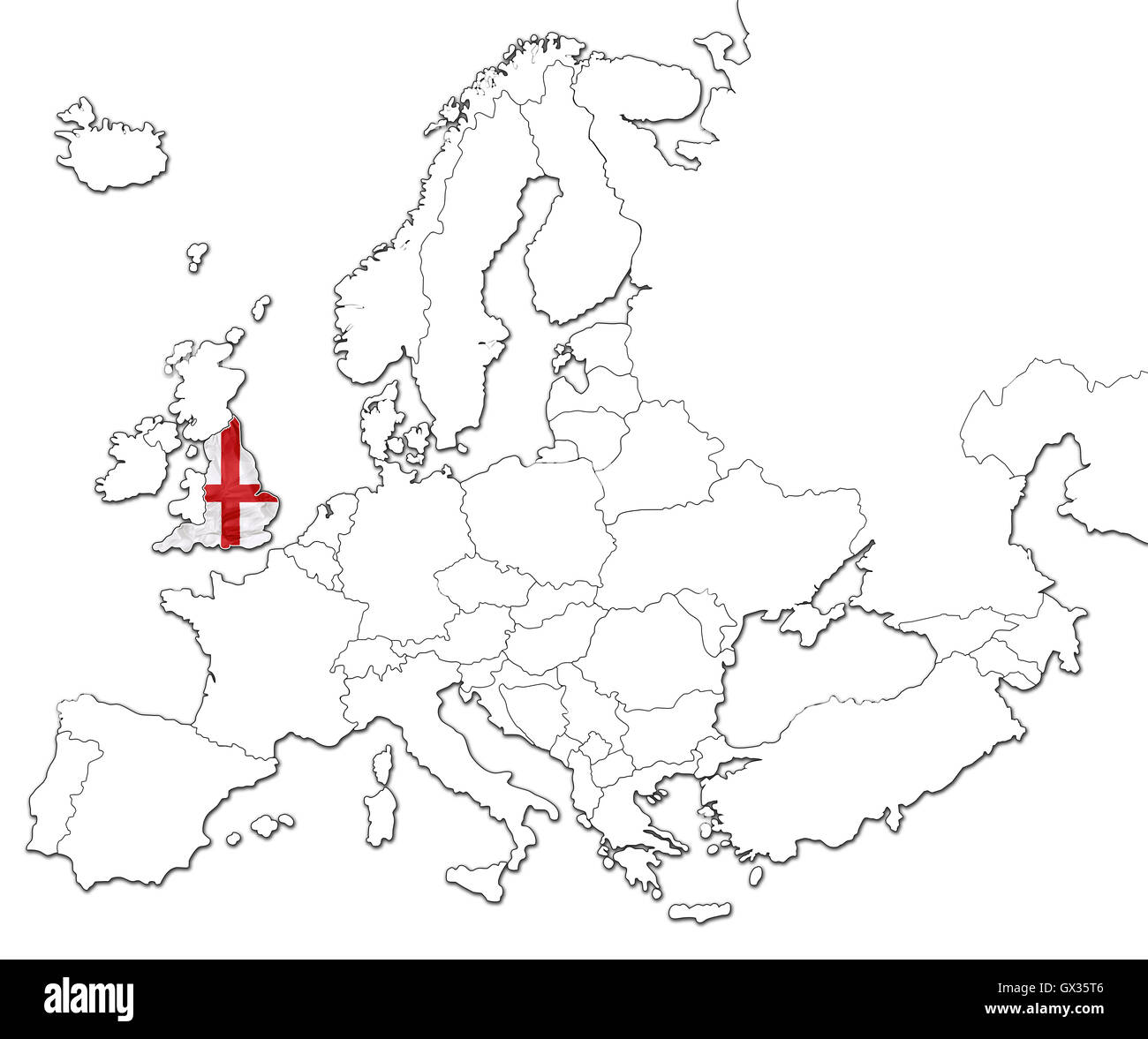 Map Of England Cut Out Stock Images & Pictures - Alamy