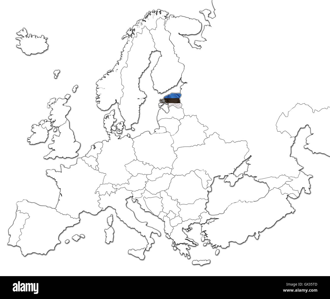 Map of Estonia Stock Photo Alamy