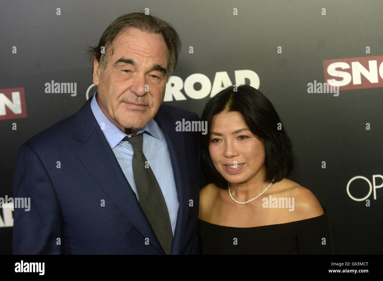 New York City. 13th Sep, 2016. Oliver Stone and his Sunjung Jung
