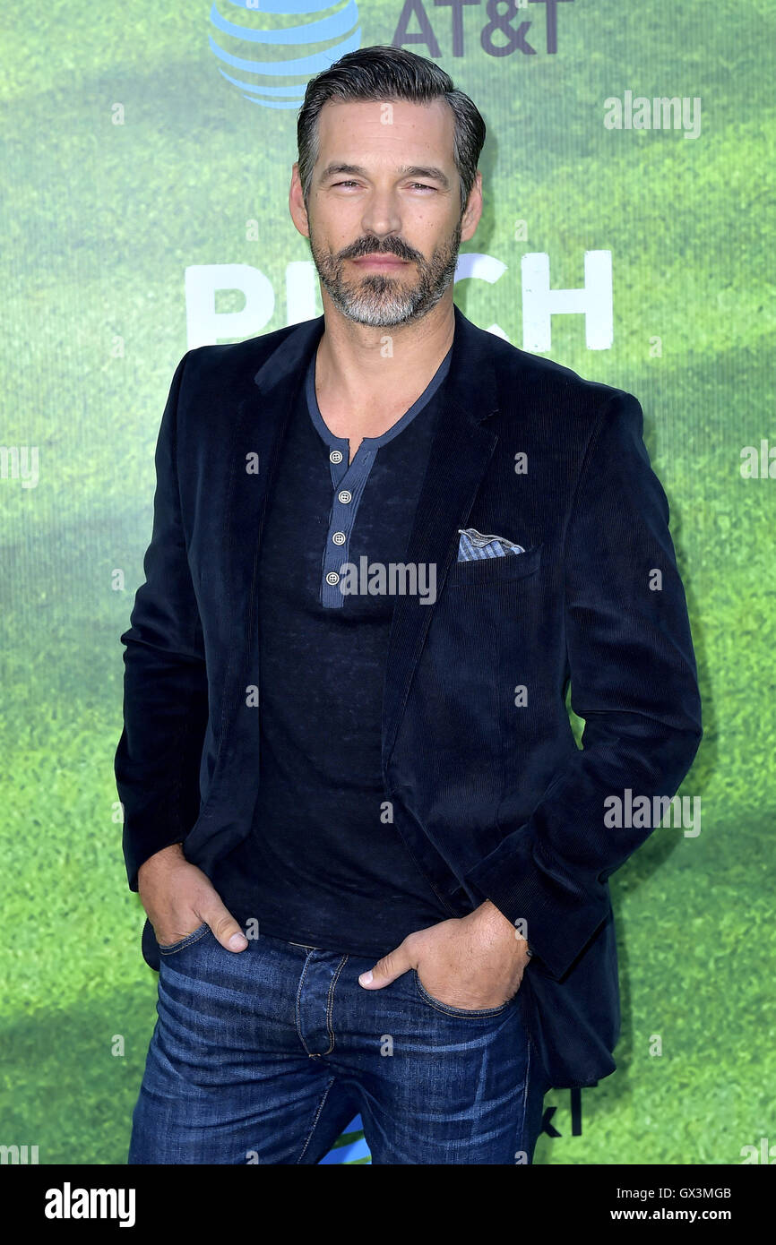 Los Angeles, California. 13th Sep, 2016. Eddie Cibrian attends the premiere of Fox's 'Pitch' at West LA Little League Field on September 13, 2016 in Los Angeles, California. | Verwendung weltweit/picture alliance © dpa/Alamy Live News Stock Photo