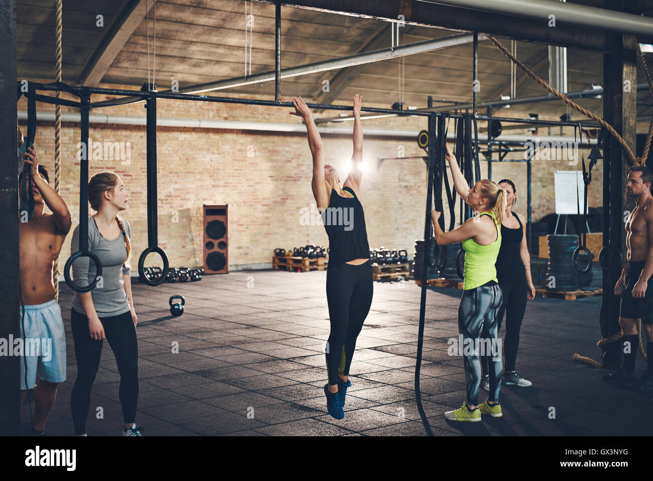 Fitness people doing cross training in gym stock photo (126711