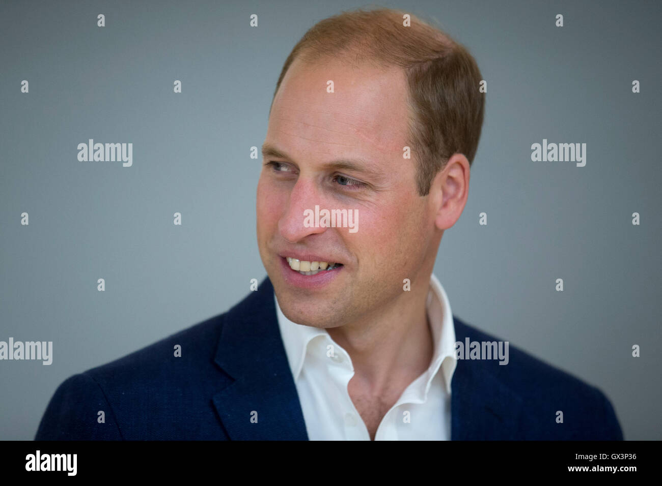 The Duke of Cambridge during a visit to Caius House youth centre, London. Stock Photo