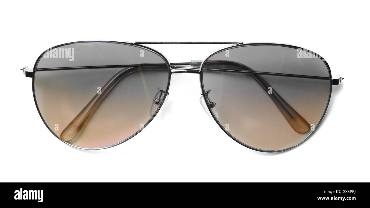 Isolated Aviator Sunglasses with Orange Lenses Stock Photo Alamy