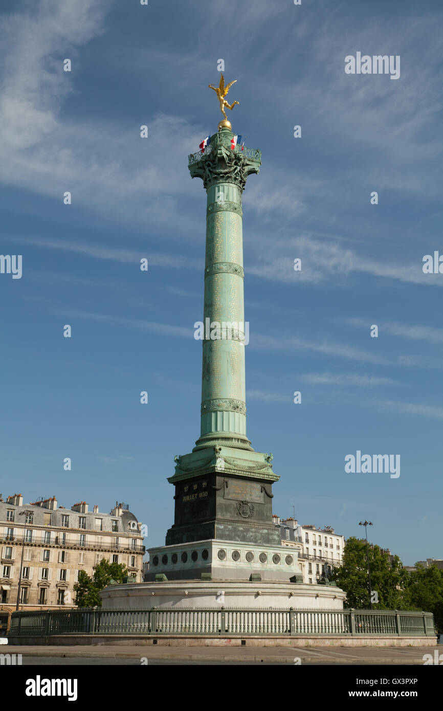The July Column, Place de la Bastille, Paris, France. Stock Photo