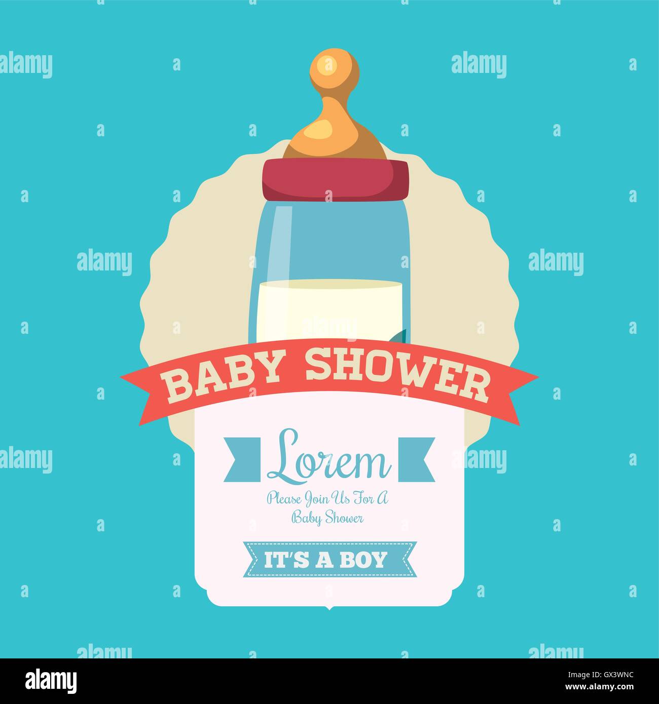 Baby shower invitation card design Stock Vector Image & Art - Alamy