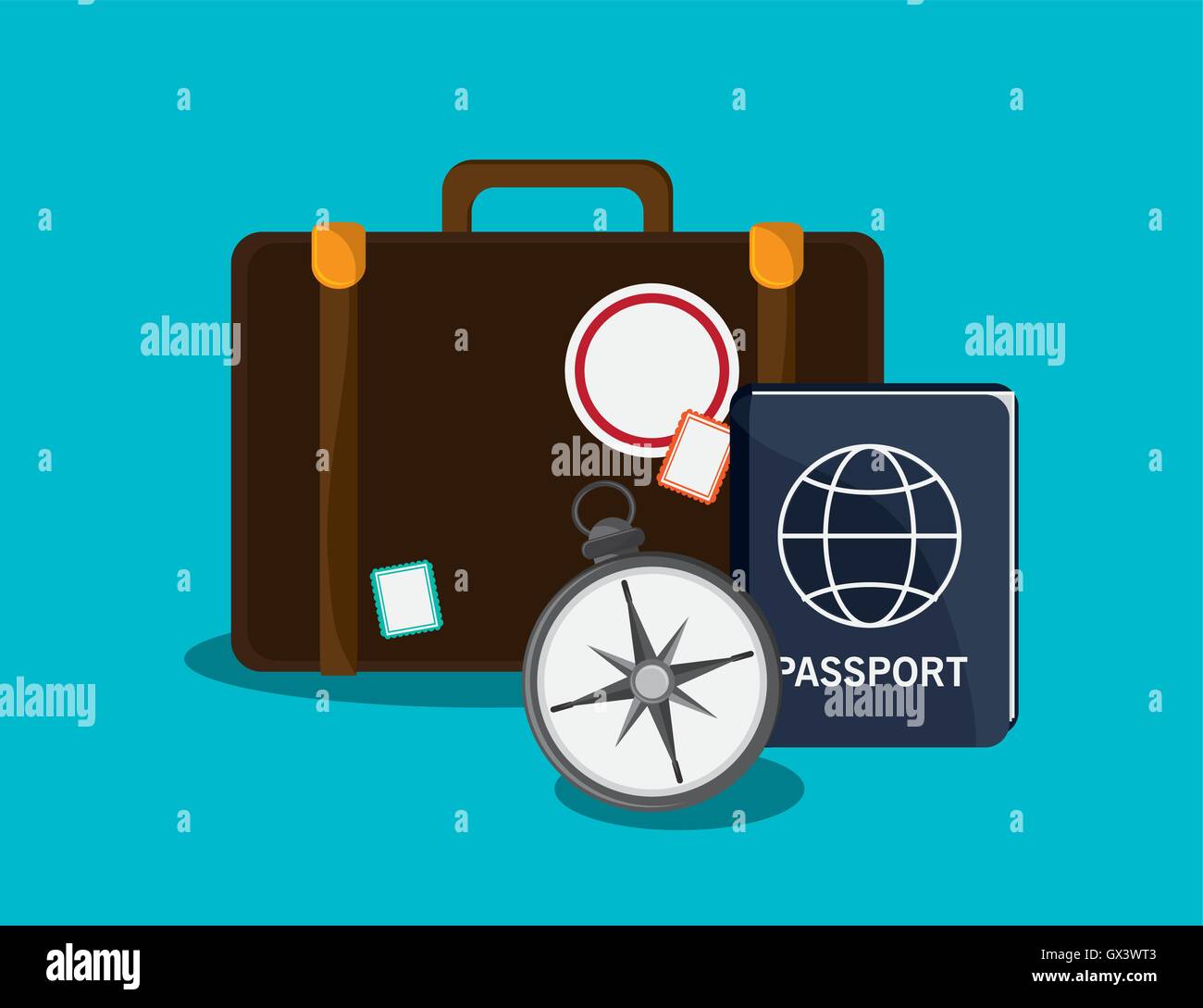suitcase and travel related icons Stock Vector Image & Art - Alamy