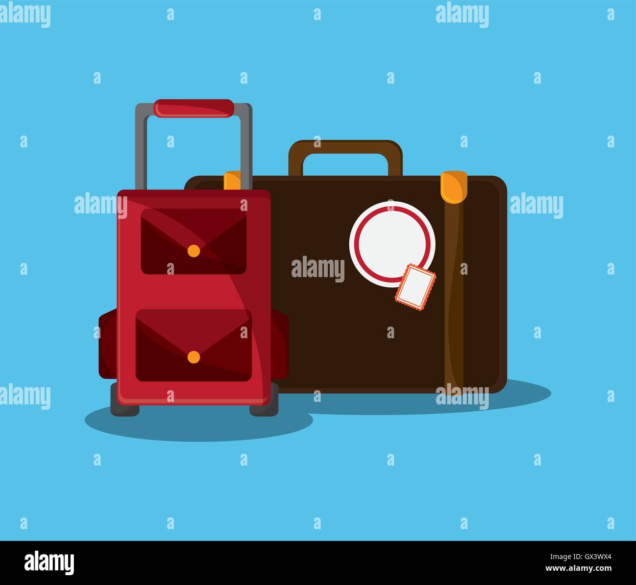 suitcase and travel related icons Stock Vector Image & Art - Alamy