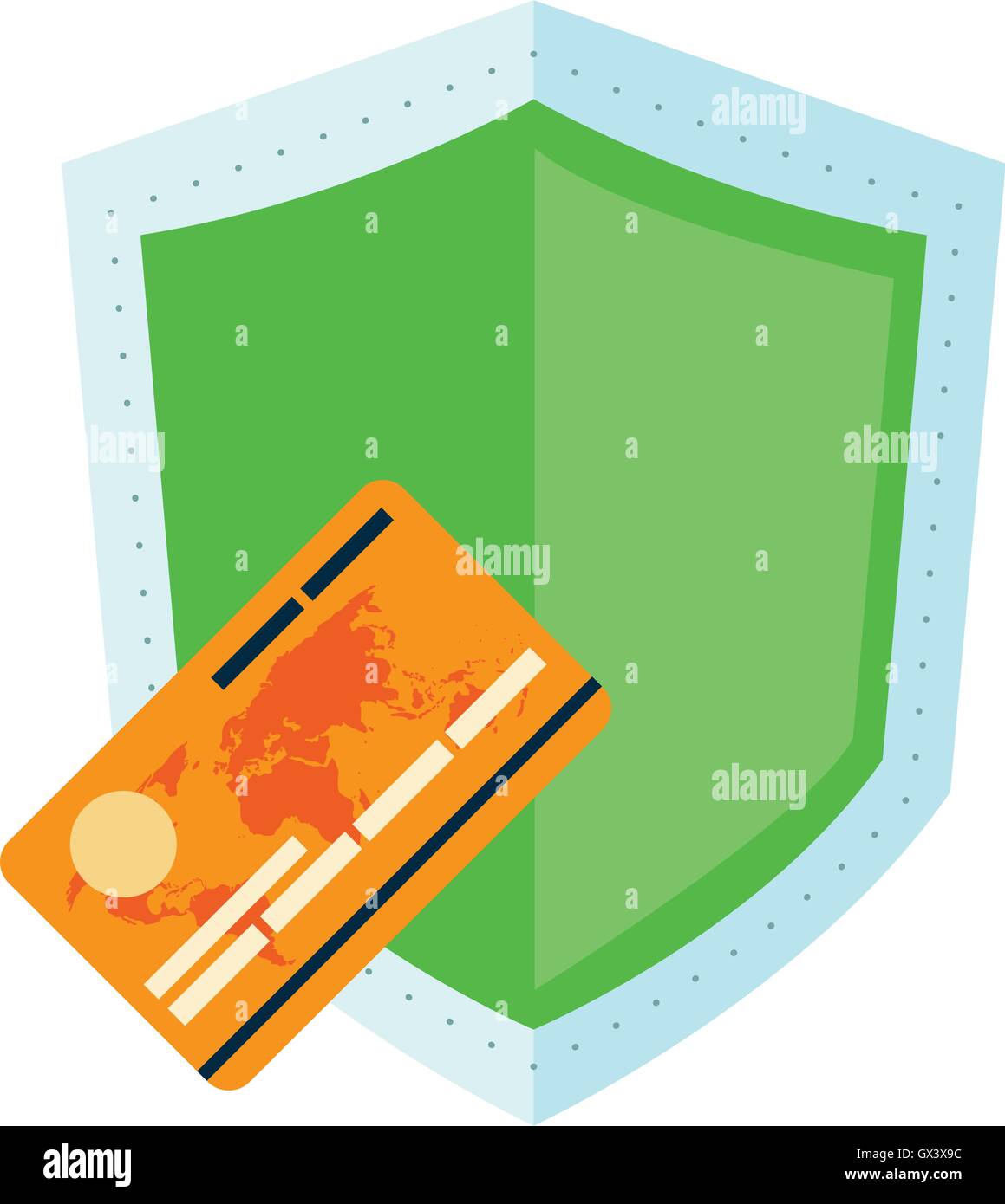 shield and credit card icon Stock Vector Image & Art - Alamy