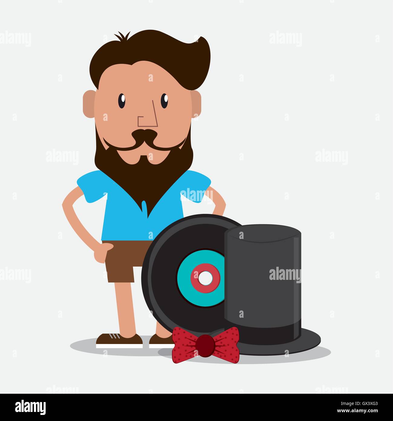 hipster fashion man and objects image Stock Vector Image & Art - Alamy