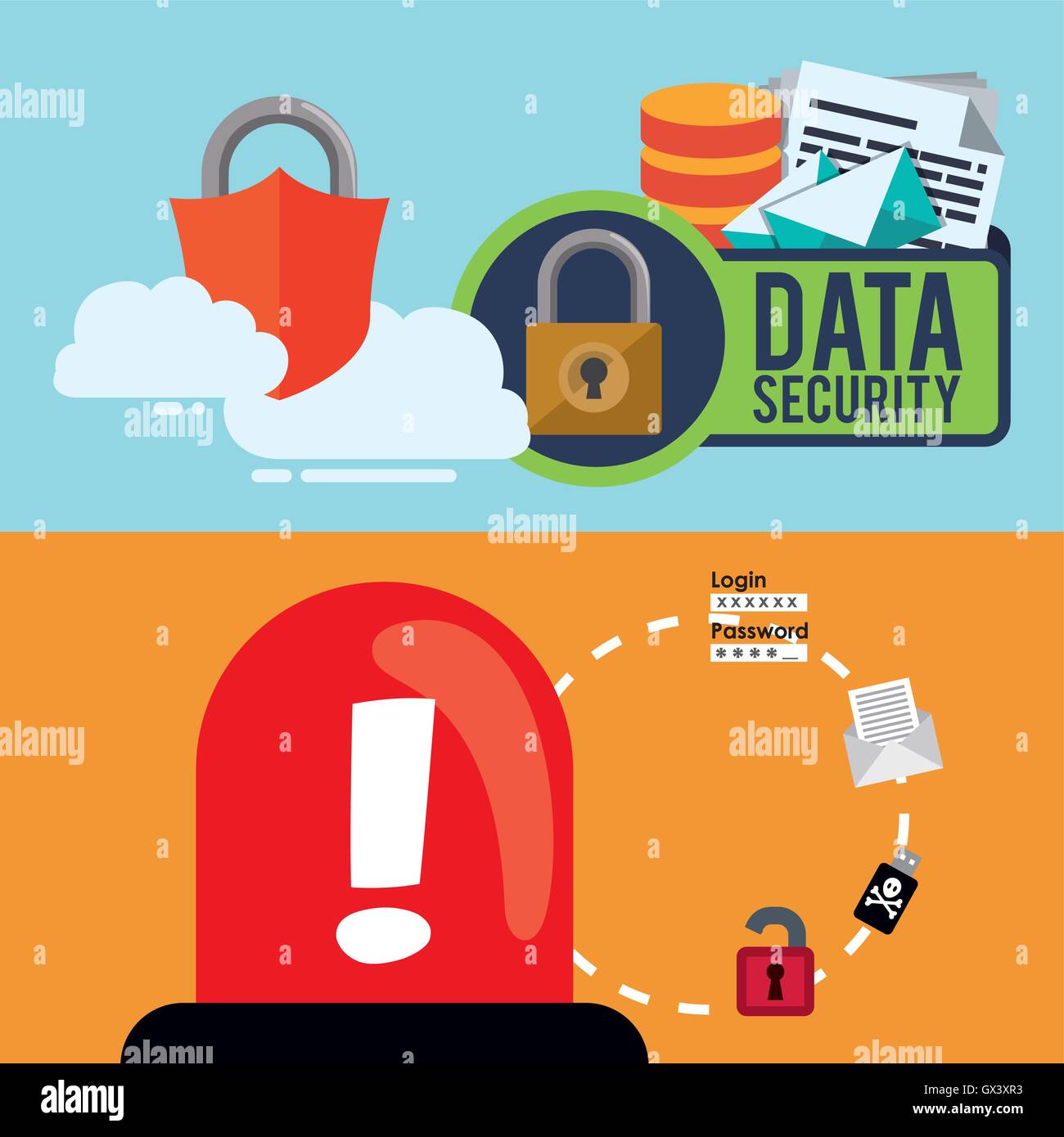 Cyber security system and media design Stock Vector Image & Art - Alamy