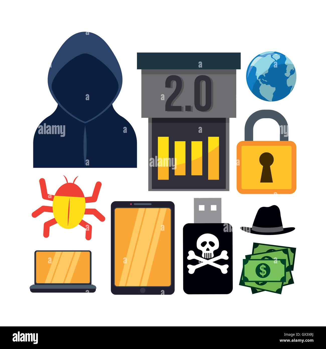Cyber security system and media design Stock Vector Image & Art - Alamy