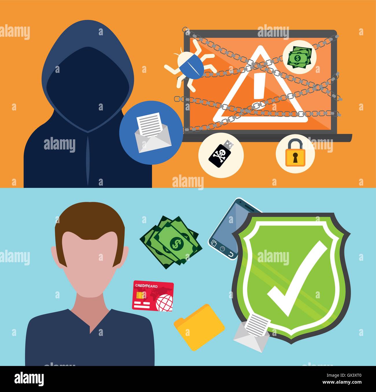 Cyber security system and media design Stock Vector Image & Art - Alamy
