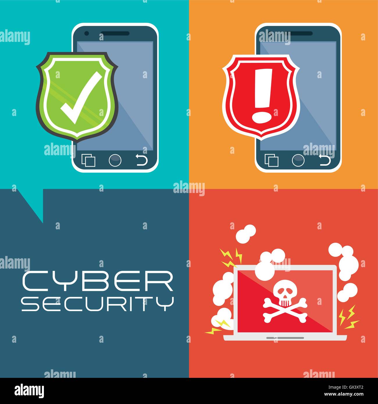 Cyber security system and media design Stock Vector Image & Art - Alamy