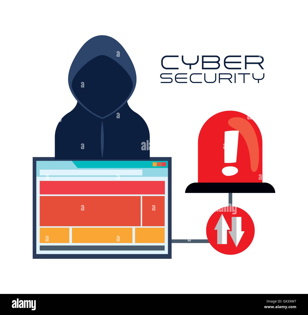 Cyber security system and media design Stock Vector Image & Art - Alamy