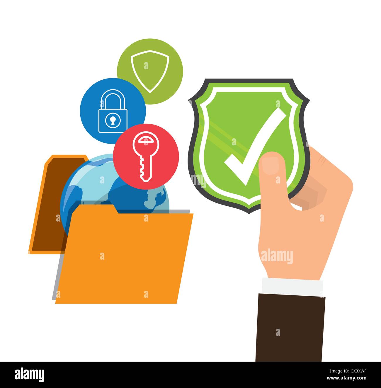 Cyber security system and media design Stock Vector Image & Art - Alamy