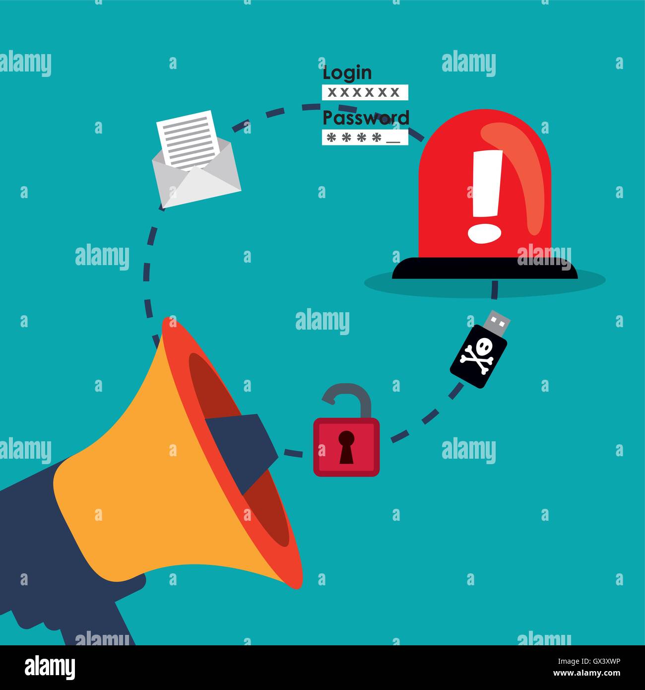 Cyber security system and media design Stock Vector Image & Art - Alamy