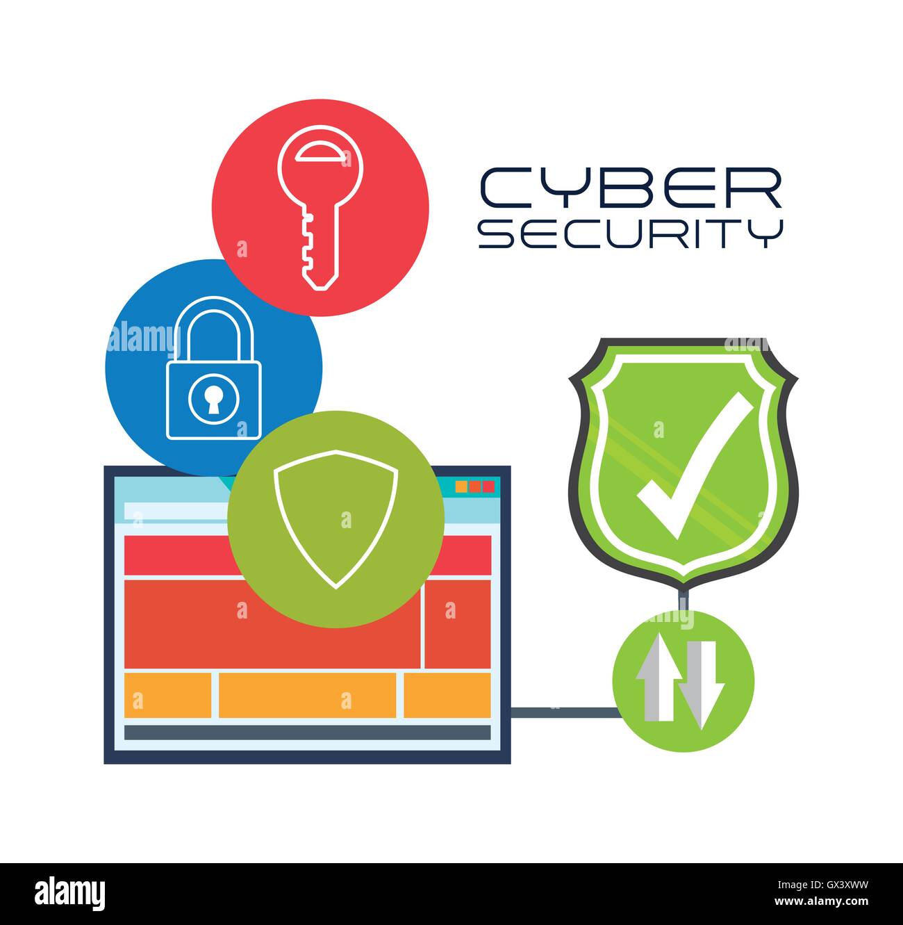 Cyber security system and media design Stock Vector Image & Art - Alamy