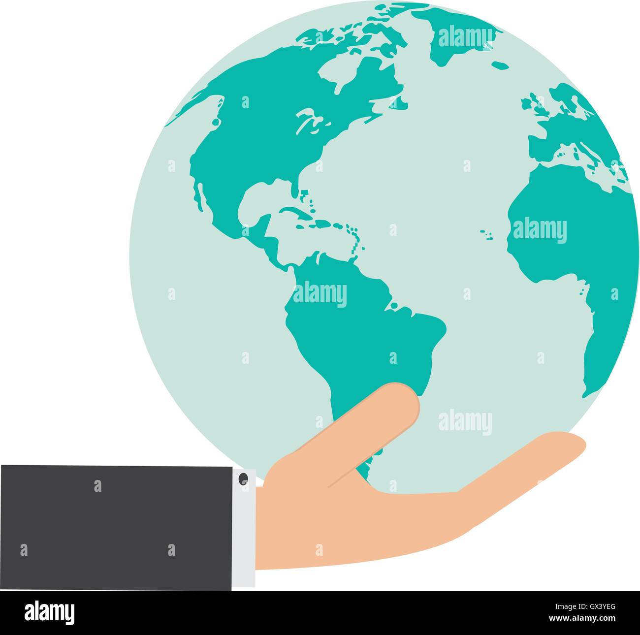 hand holding earth globe and icon Stock Vector Image & Art - Alamy