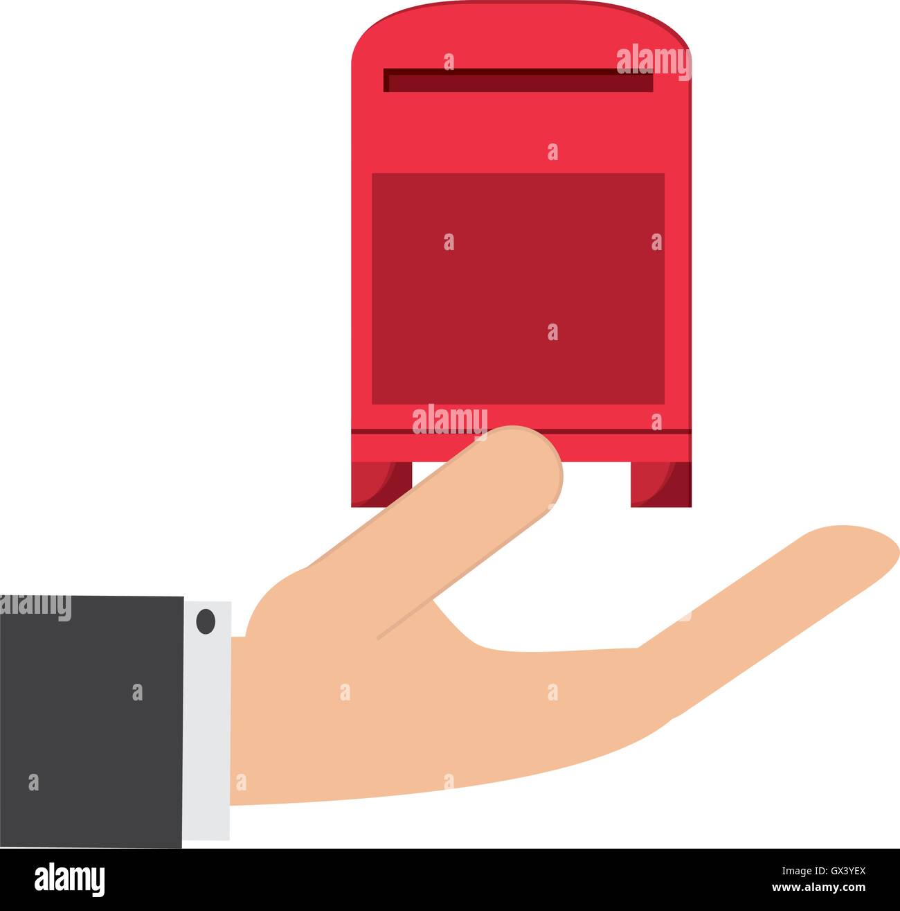 hand holding mailbox icon Stock Vector Image & Art - Alamy