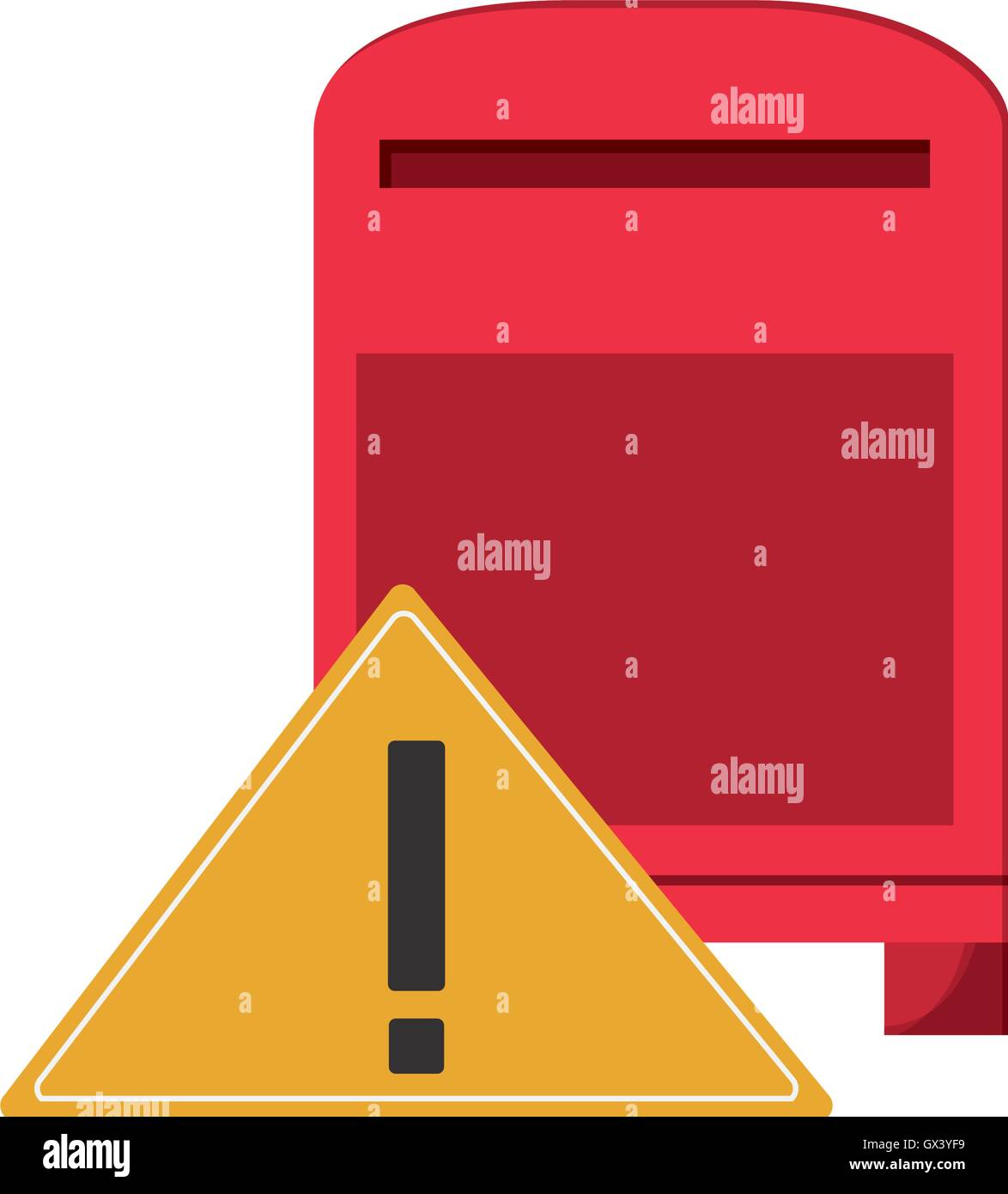 mailbox and warning sign icon Stock Vector Image & Art Alamy