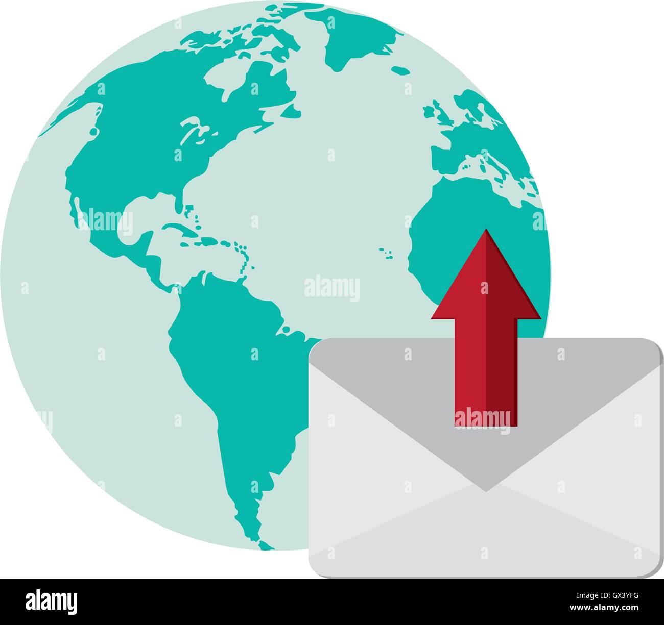 earth globe and envelope icon Stock Vector Image & Art - Alamy