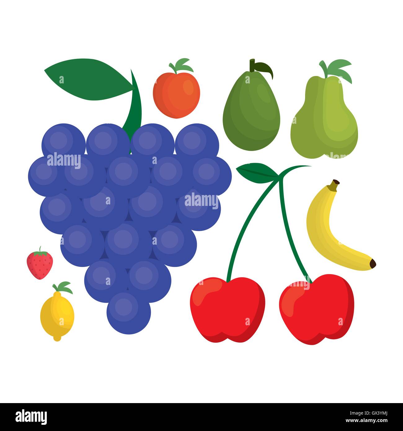 Isolated Fruits and summer concept Stock Vector Image & Art - Alamy