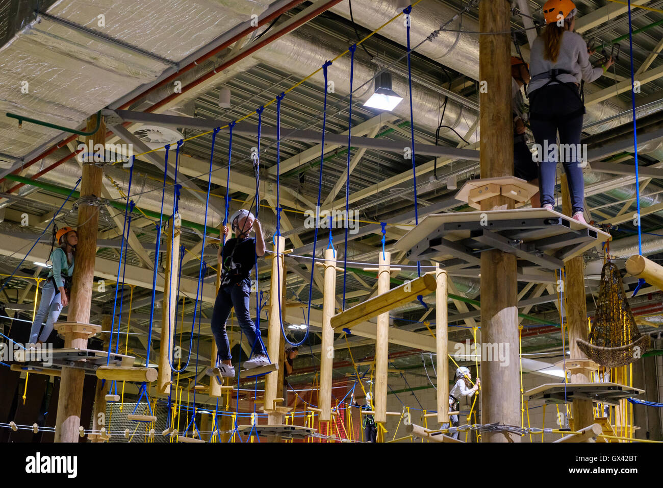 Indoor adventure climbing park hi-res stock photography and images