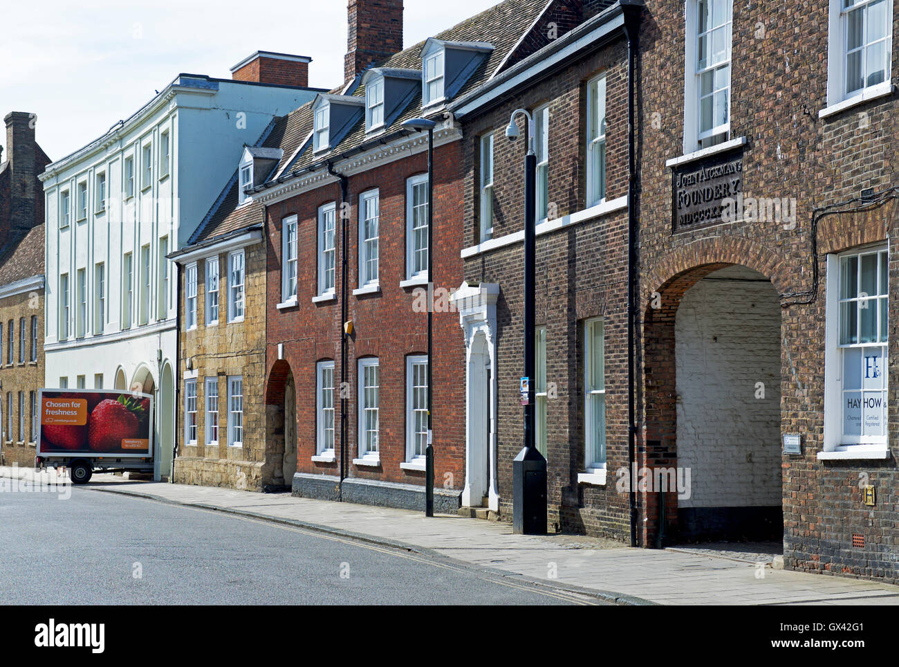 buildings on King Street, Kings Lynn, Norfolk, England UK