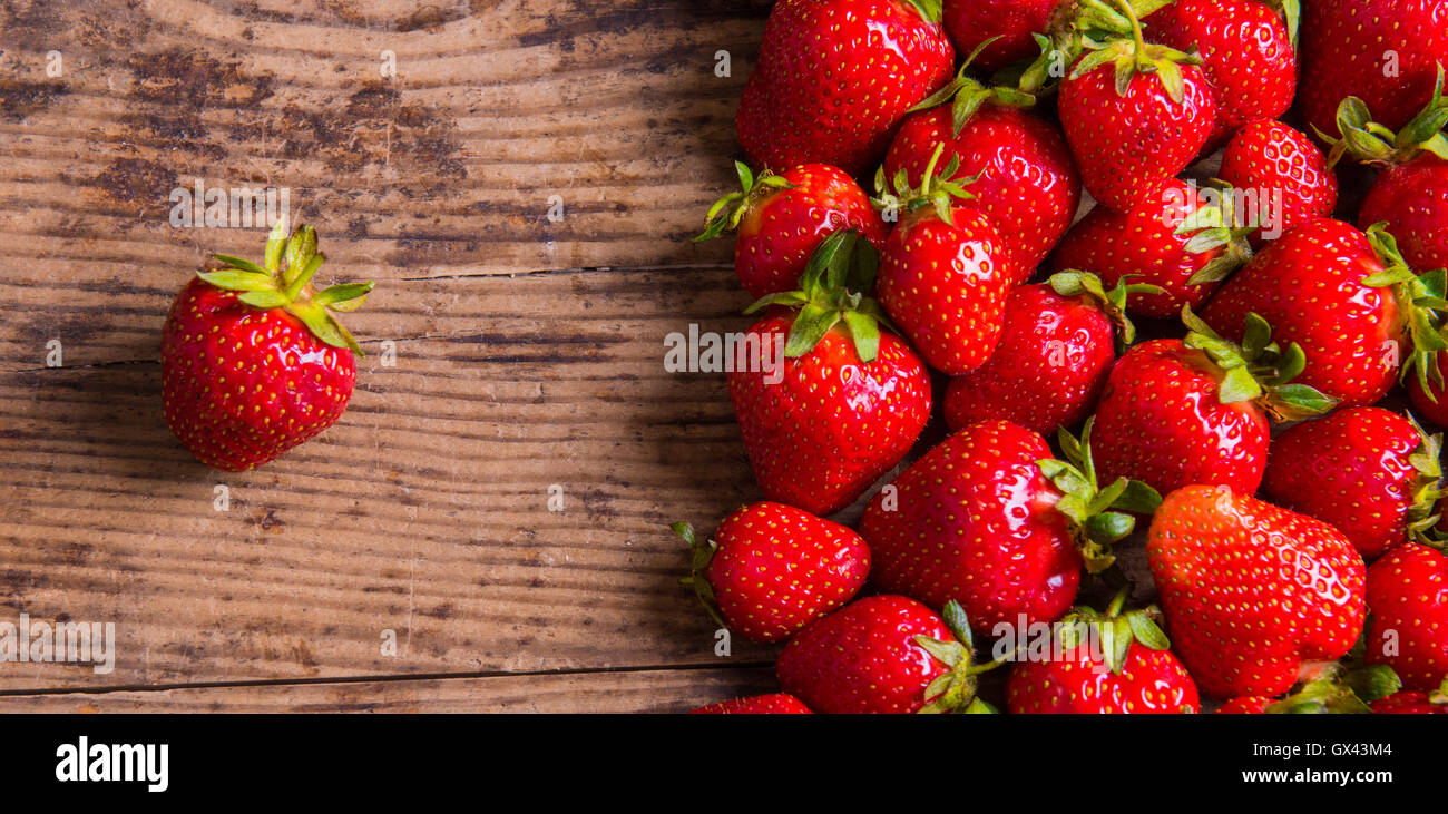 Summer organic red ripe strawberry hi-res stock photography and images ...