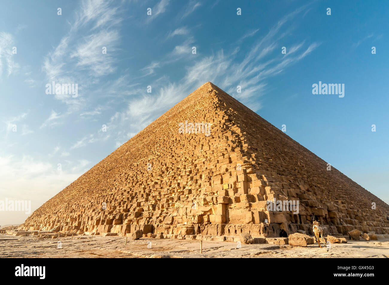 Great Pyramid of Khufu (Cheops), Giza Necropolis near Cairo, Egypt Stock Photo