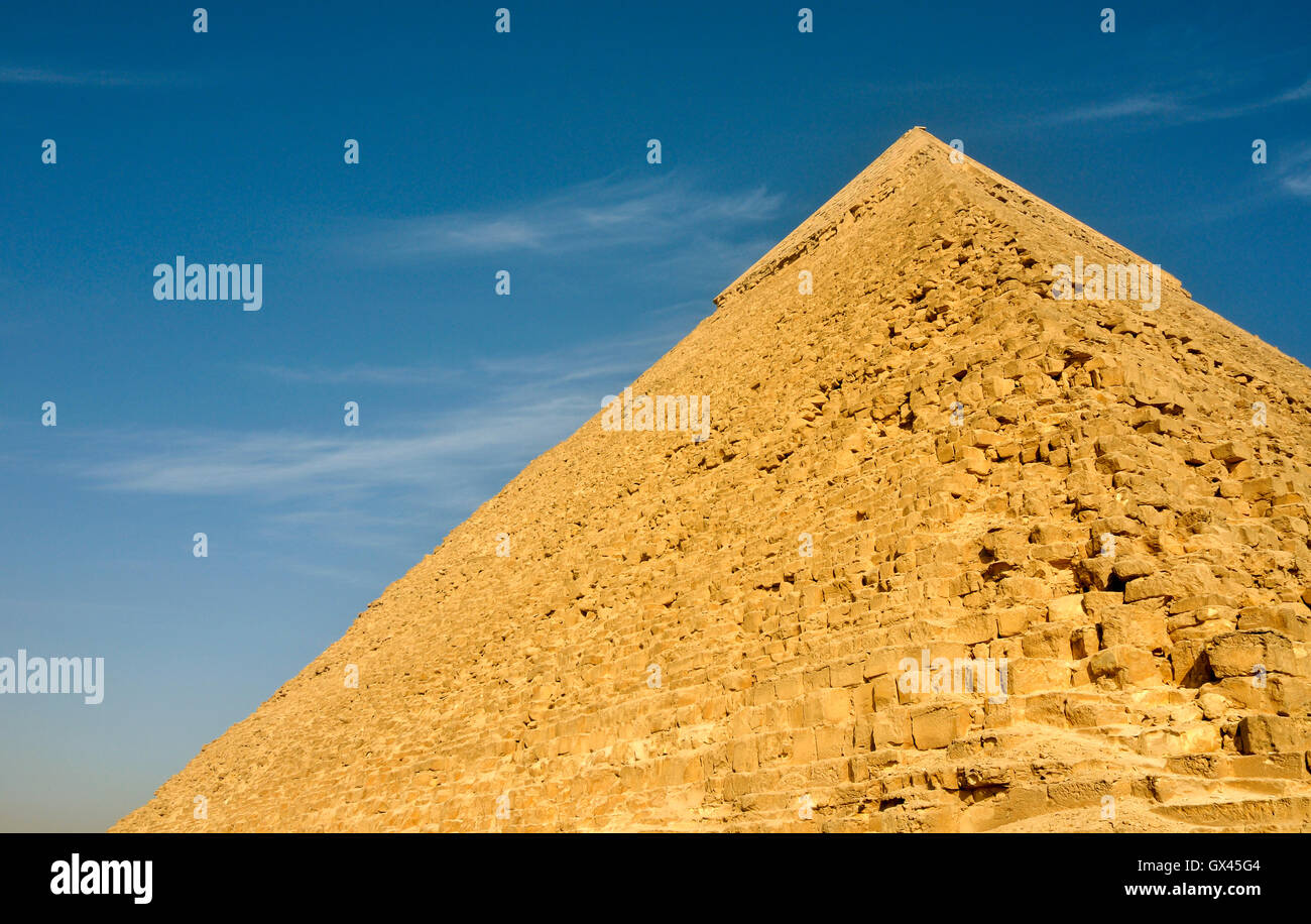 Pyramid of Khafre (Chephren) in Giza Necropolis near Cairo, Egypt Stock Photo