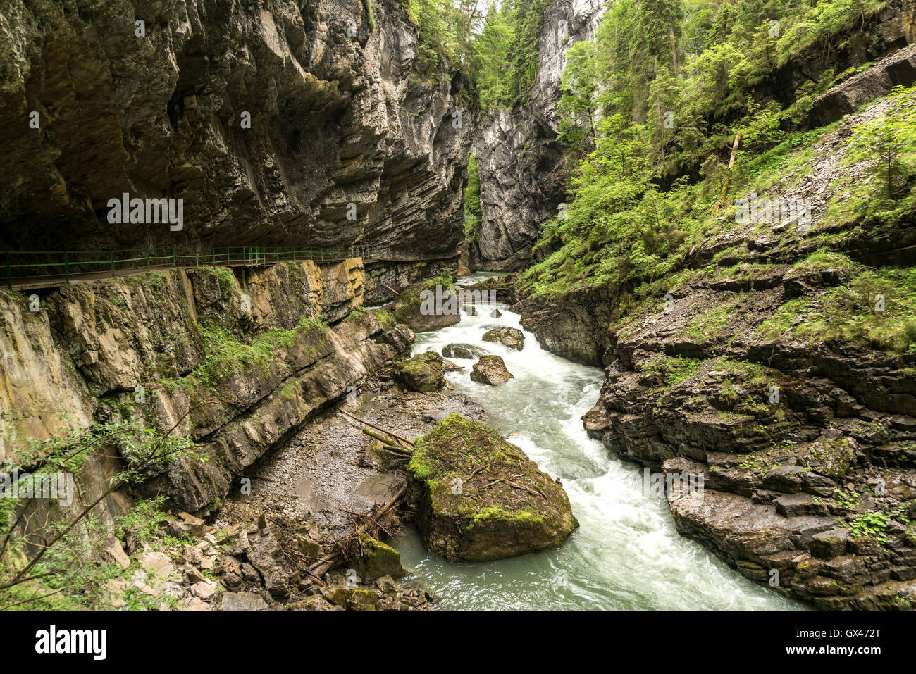 Fluss Breitach und die Schlucht Breitachklamm, Kleinwalsertal bei