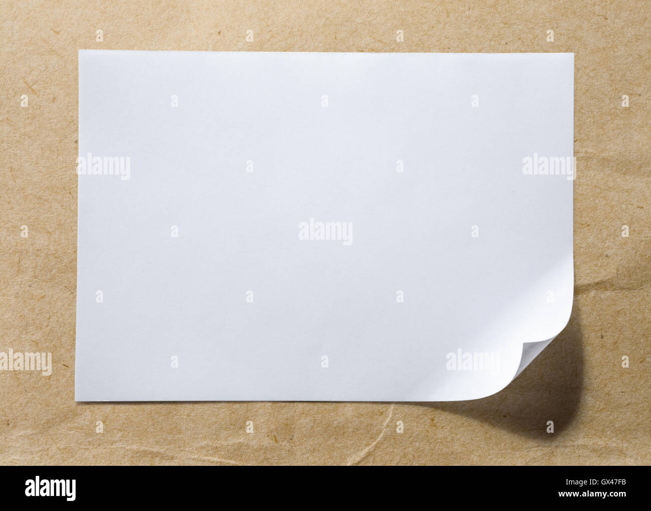 Blank sheet of paper as white background Stock Photo