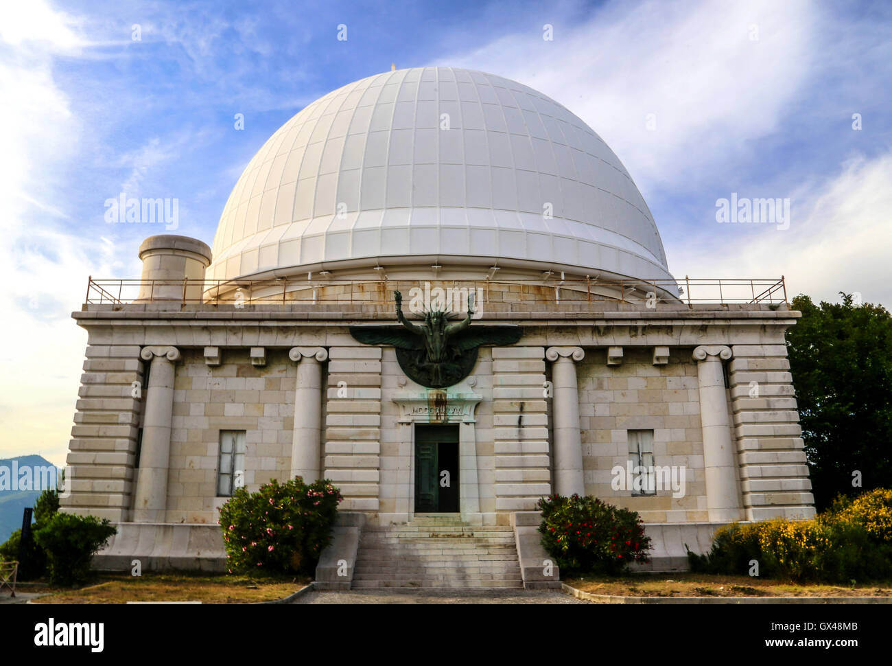 Old Observatory dome in Nice, French Riviera, France Stock Photo
