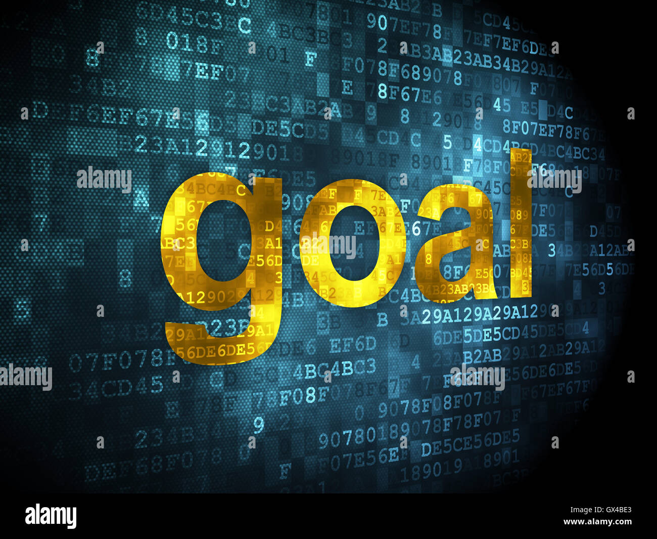 Advertising concept Goal on digital background Stock Photo Alamy