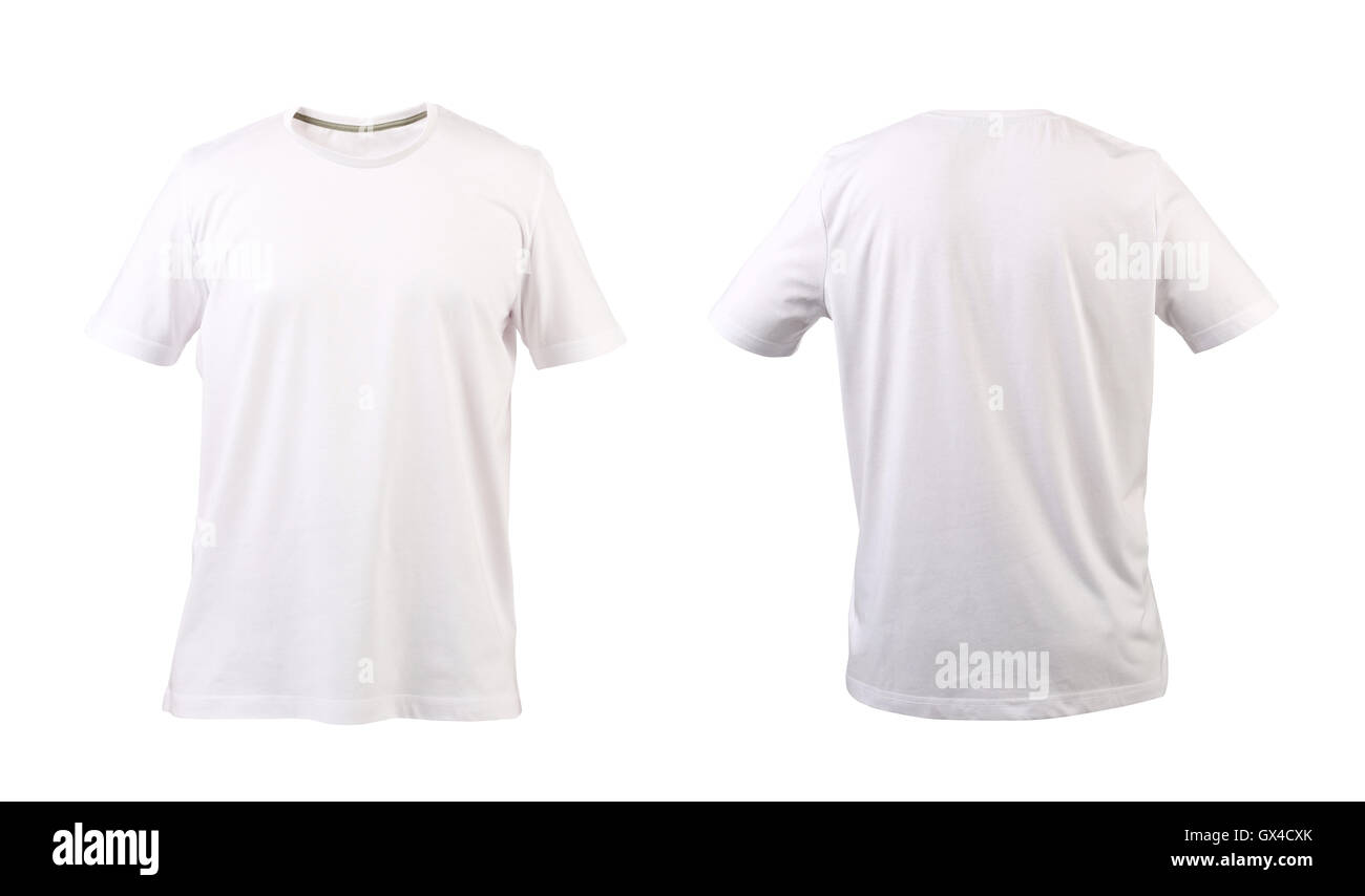 White t-shirt. Front and back Stock Photo - Alamy
