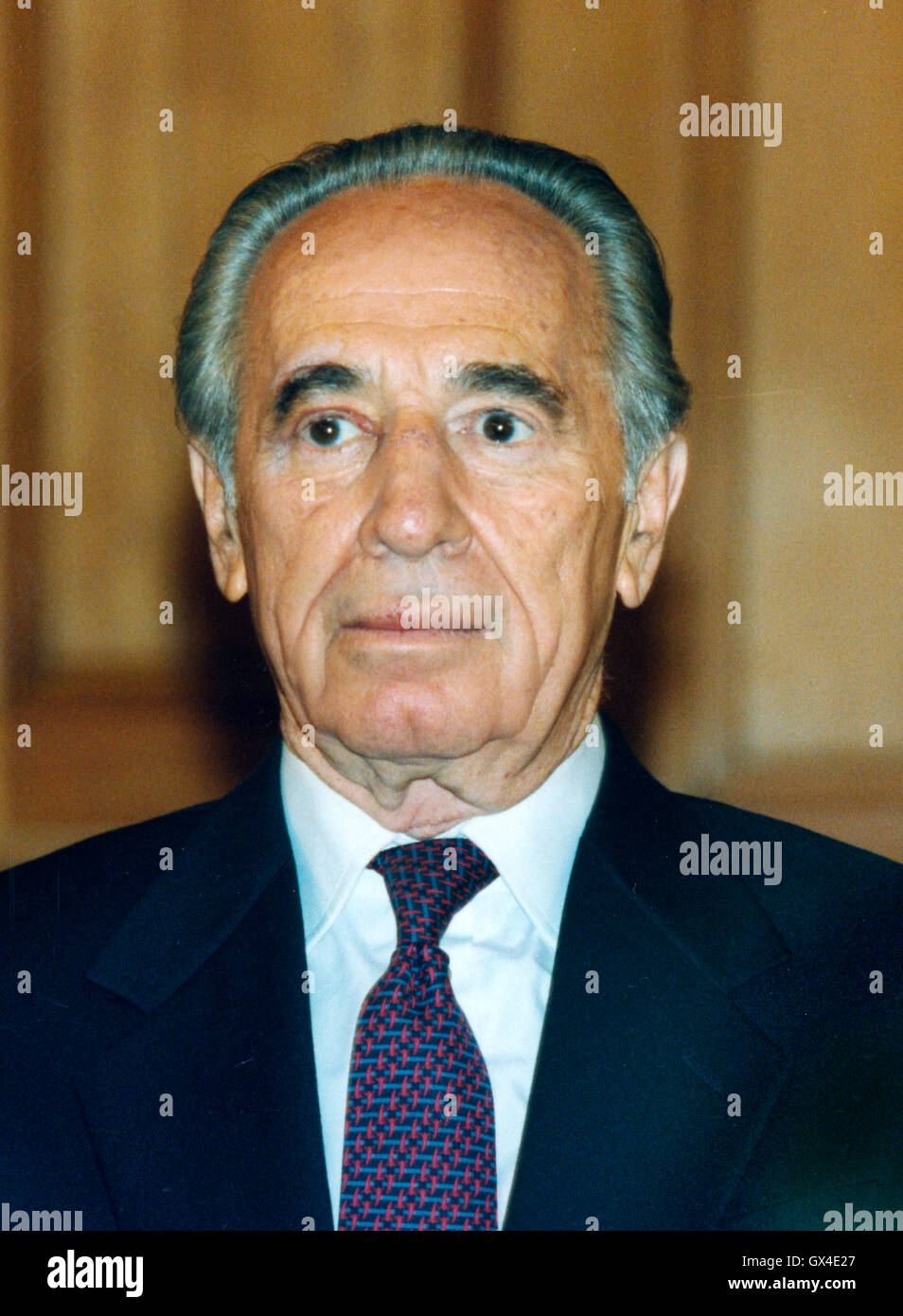 SHIMON PEREZ IIsraeli prime minister and Nobel Peace prize laureates 1994 Stock Photo
