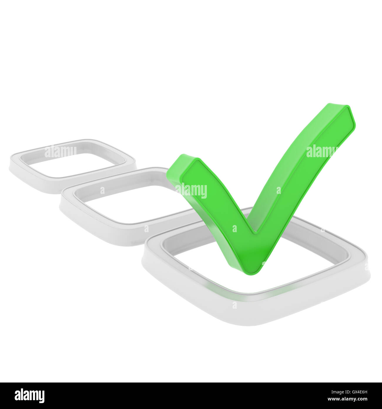 Blue checkbox icon option Cut Out Stock Images & Pictures - Alamy